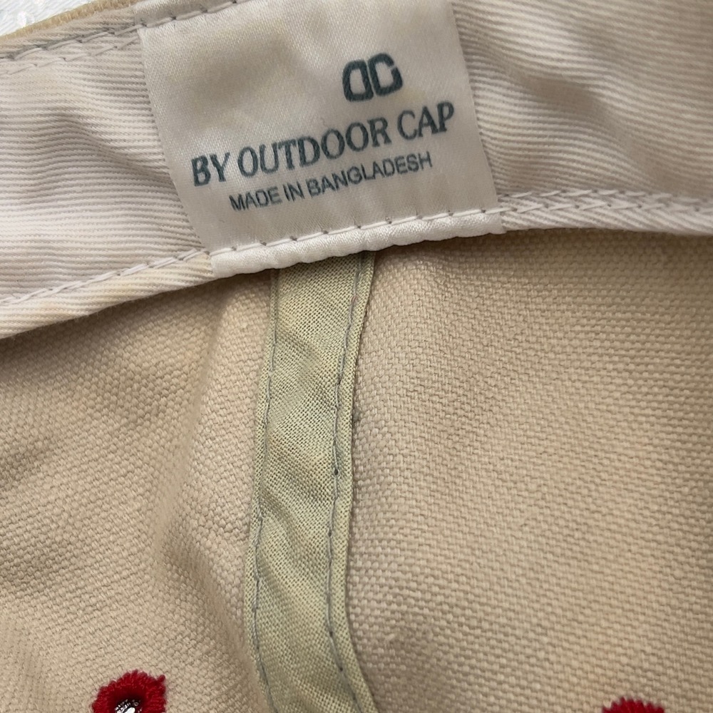 Ohio State University Buckeyes Hat Outdoor Cap Tan Red Adjustable Vintage Style - Picture 7 of 11